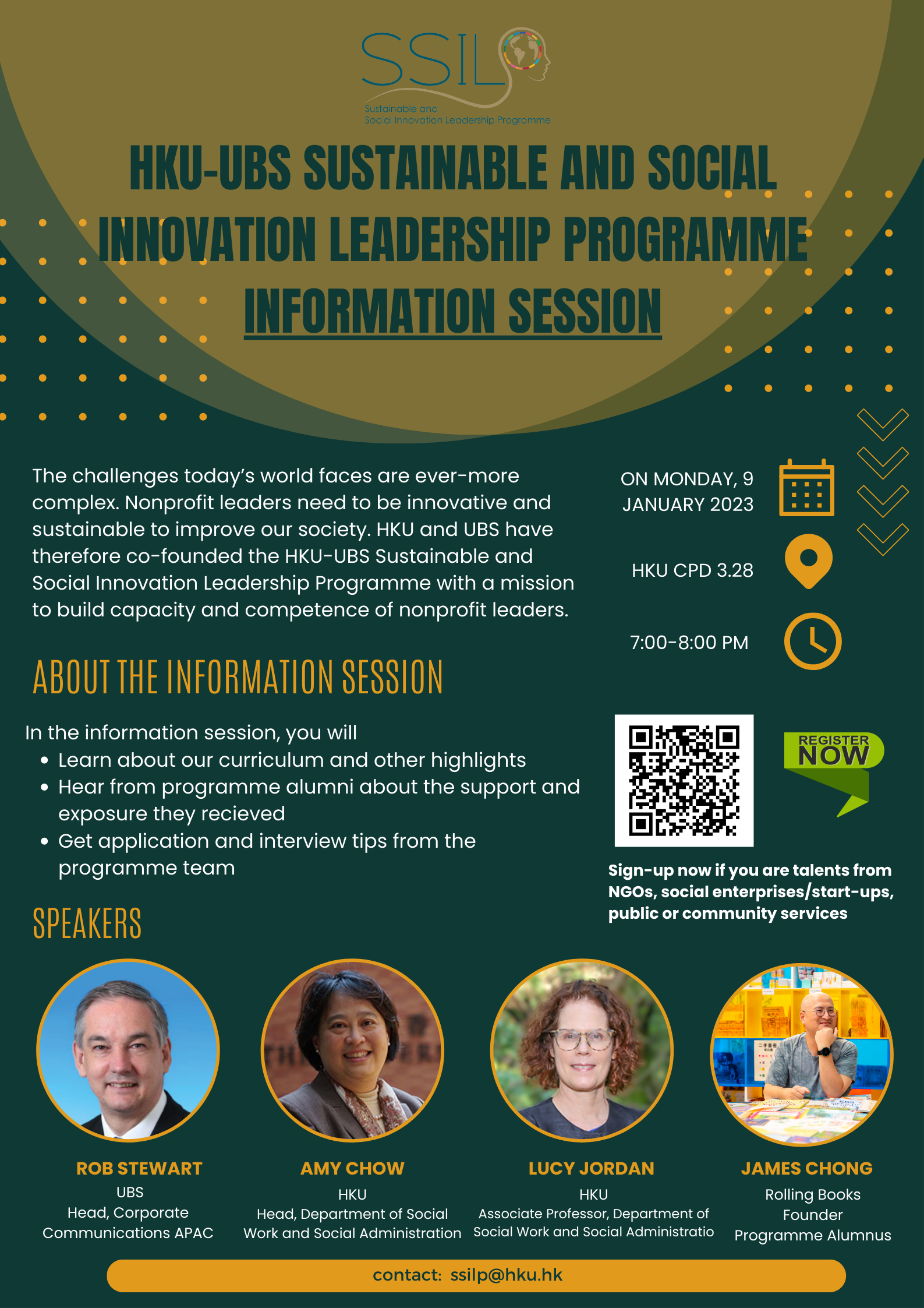 Information Session of HKU-UBS Sustainable and Social Innovation Leadership Programme